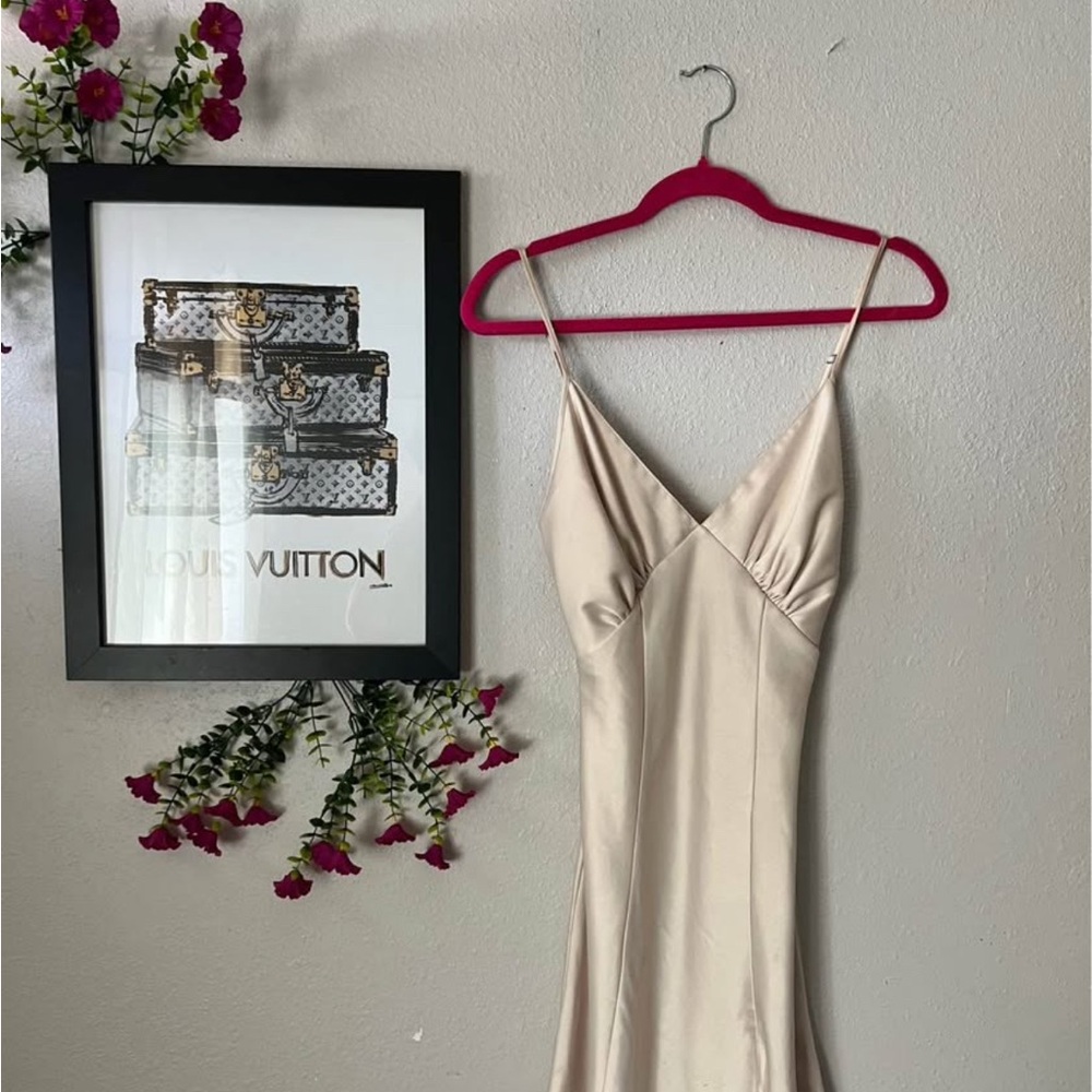 Elegant Cream Silk Dress